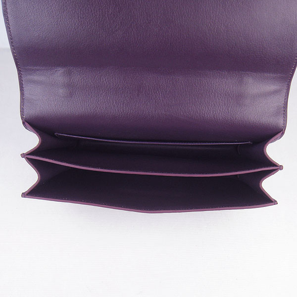 7A Hermes Constance Togo Leather Single Bag Purple Silver Hardware H020 - Click Image to Close